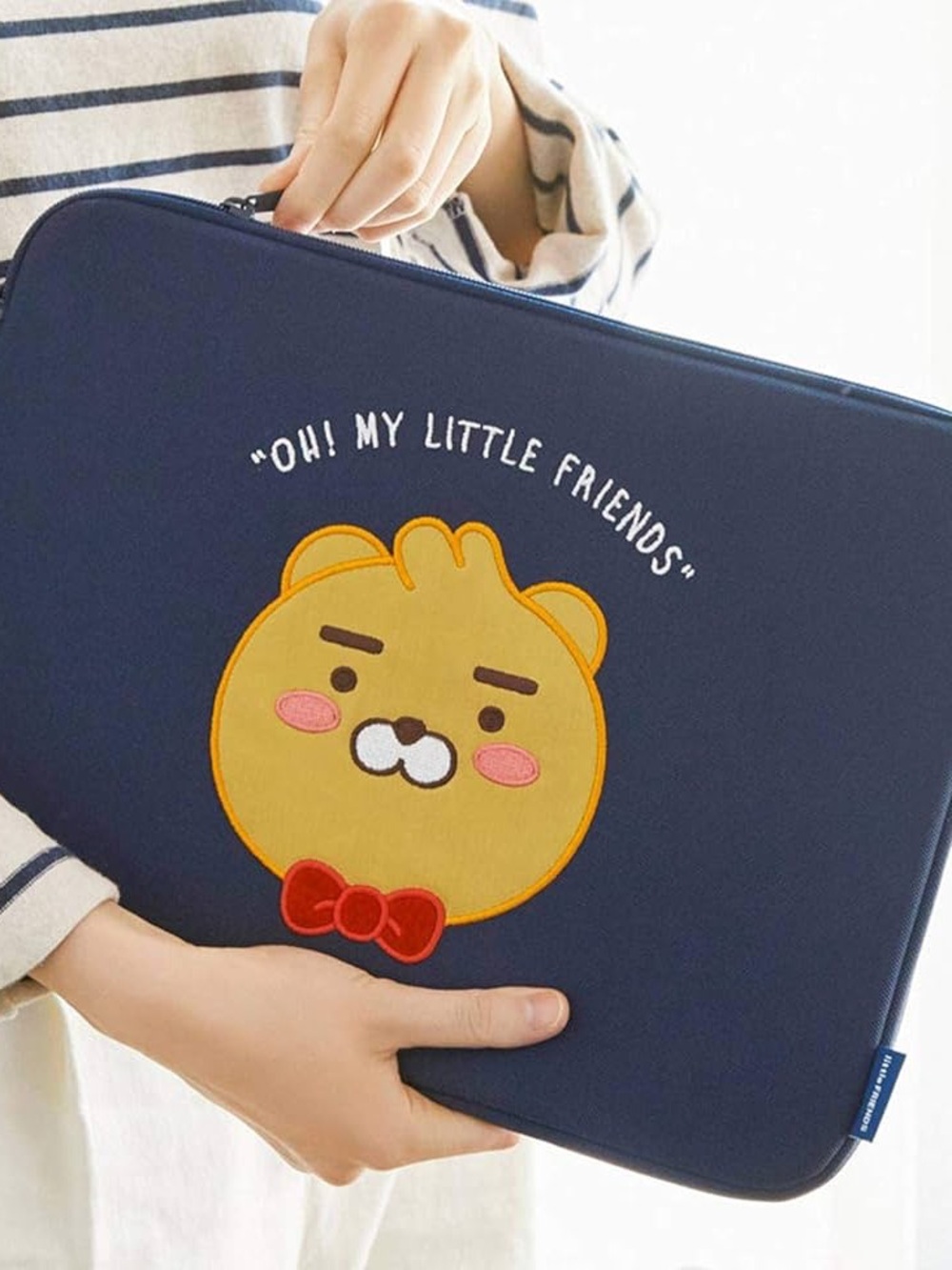 KAKAO FRIENDS Little Friends Ryan 13”‎ Protective Laptop Sleeve Case Navy Blue
